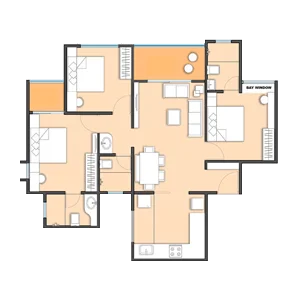 3 BHK Floor Plan